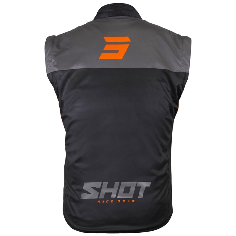Vesta na motorku Shot Bodywarmer Lite černo-oranžová