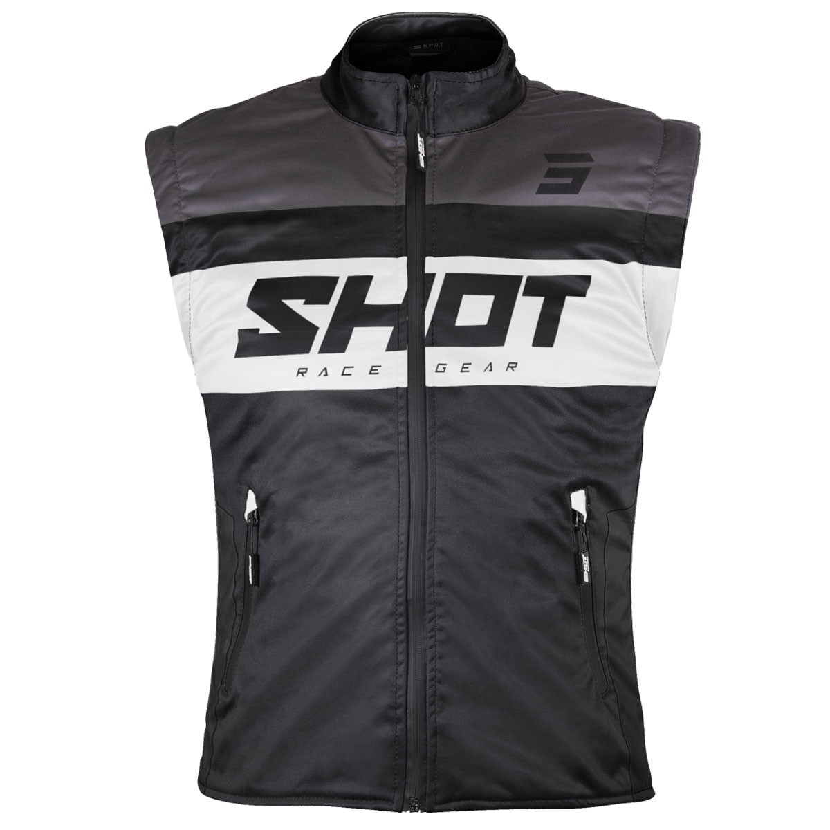 Vesta na motorku Shot Bodywarmer Lite černo-bílá Velikost: S