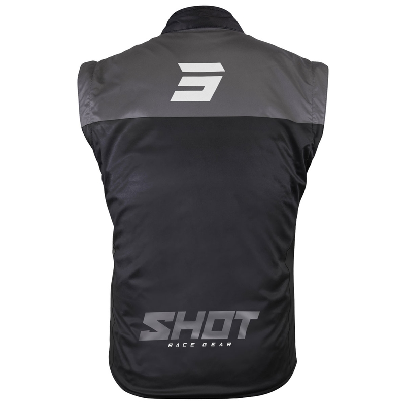Vesta na motorku Shot Bodywarmer Lite černo-bílá
