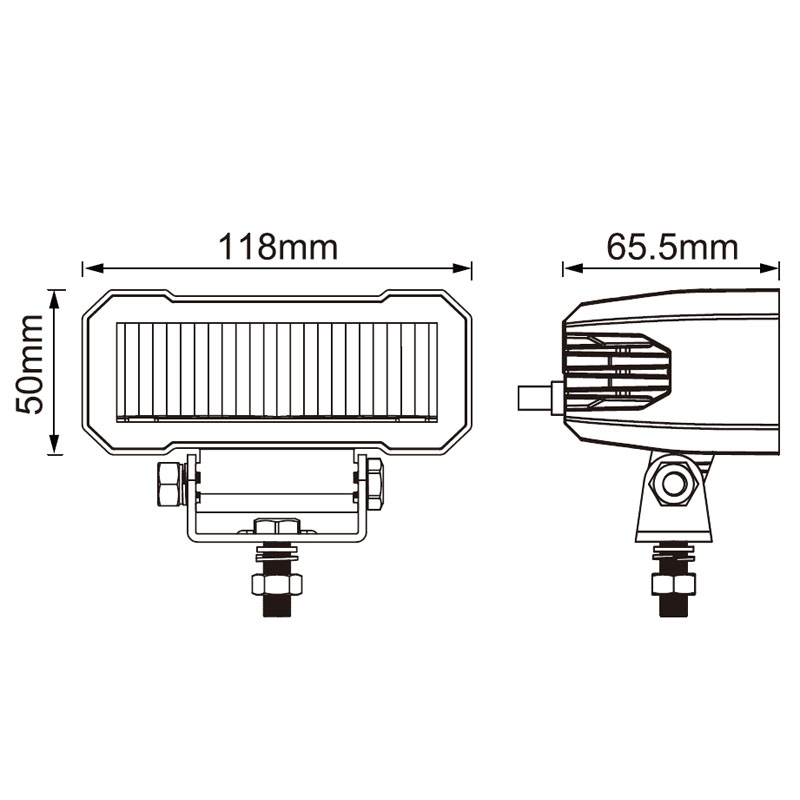 LED světlo SHARK 4,6" 20W černé