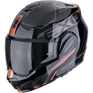 Překlápěcí helma na motorku Scorpion EXO-TECH EVO TRAVELLER černo-měděná