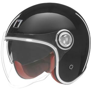 Otevřená helma na motorku NOX PREMIUM Heritage černá