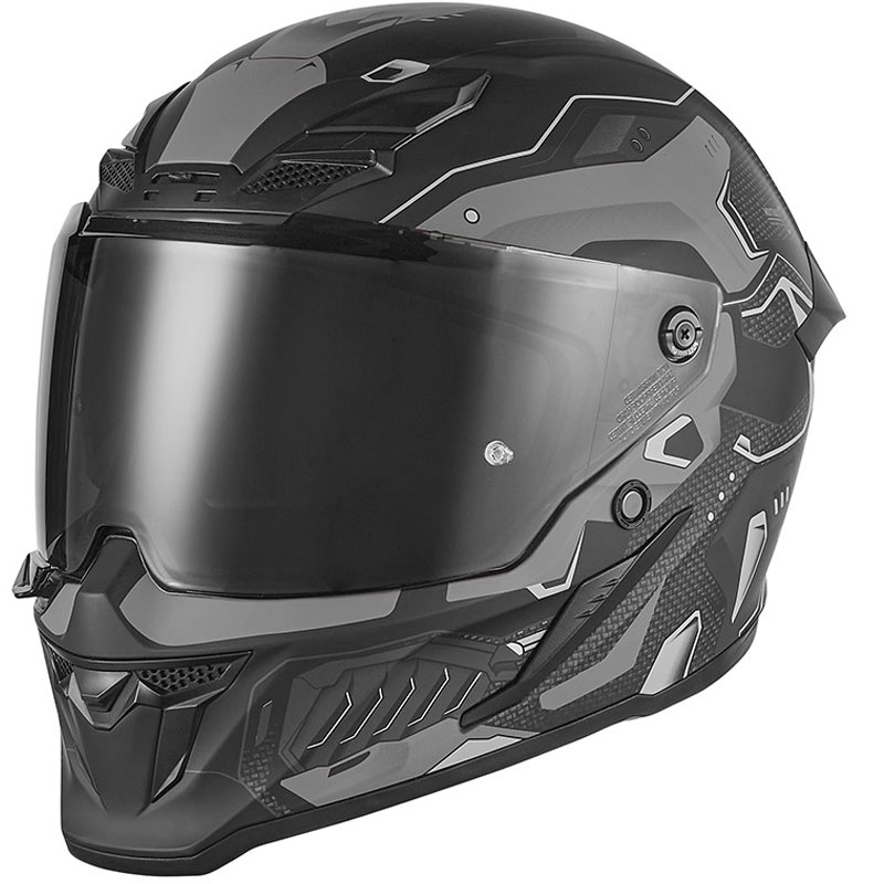 Integrální helma na motorku NOX Exlusiv Goliath Berserk matná černo-titanová Velikost: XS