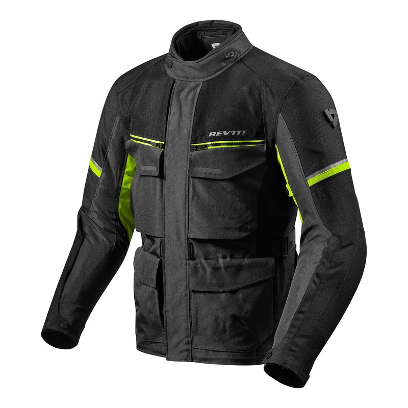 Bunda na motorku Revit Outback 3 černo-fluo žlutá výprodej