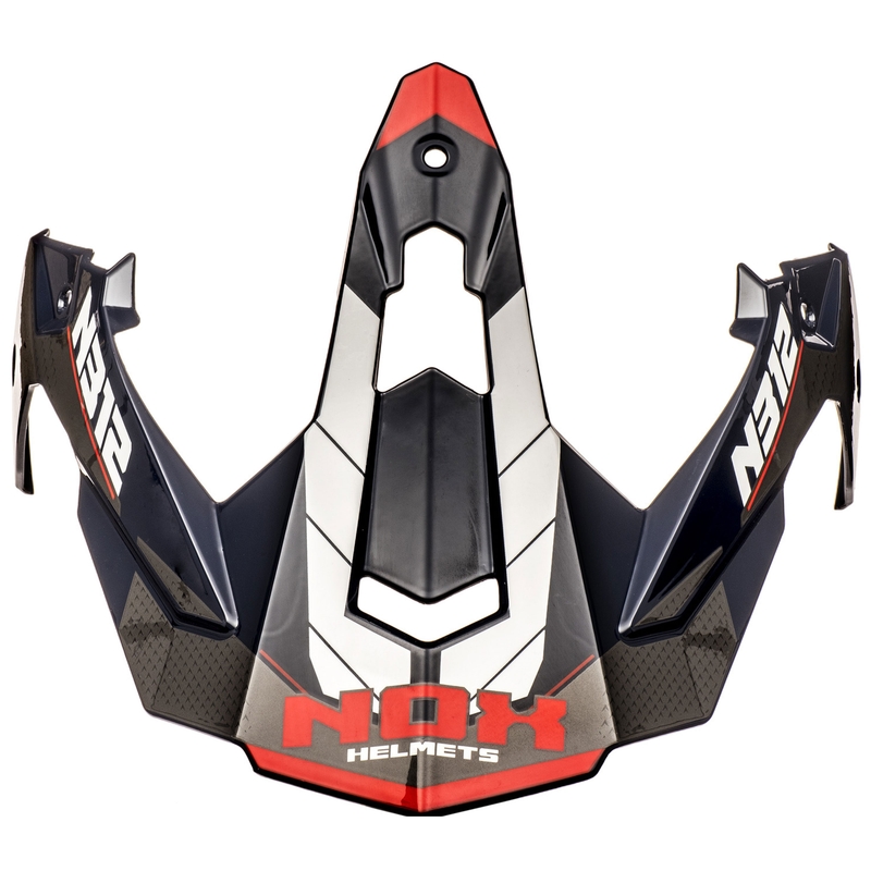 Kšilt pro helmy na motorku NOX N312 Vapor bílo-modro-červený