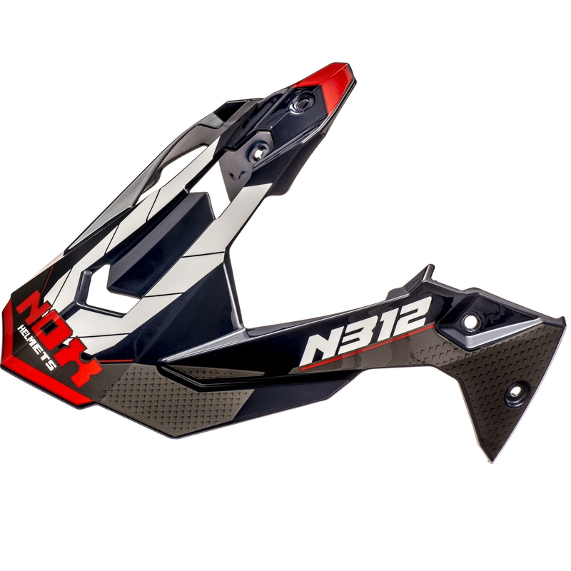 Kšilt pro helmy na motorku NOX N312 Vapor bílo-modro-červený