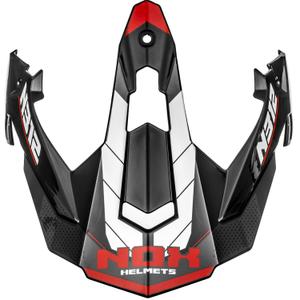 Kšilt pro helmy na motorku NOX N312 Vapor bílo-černo-červený
