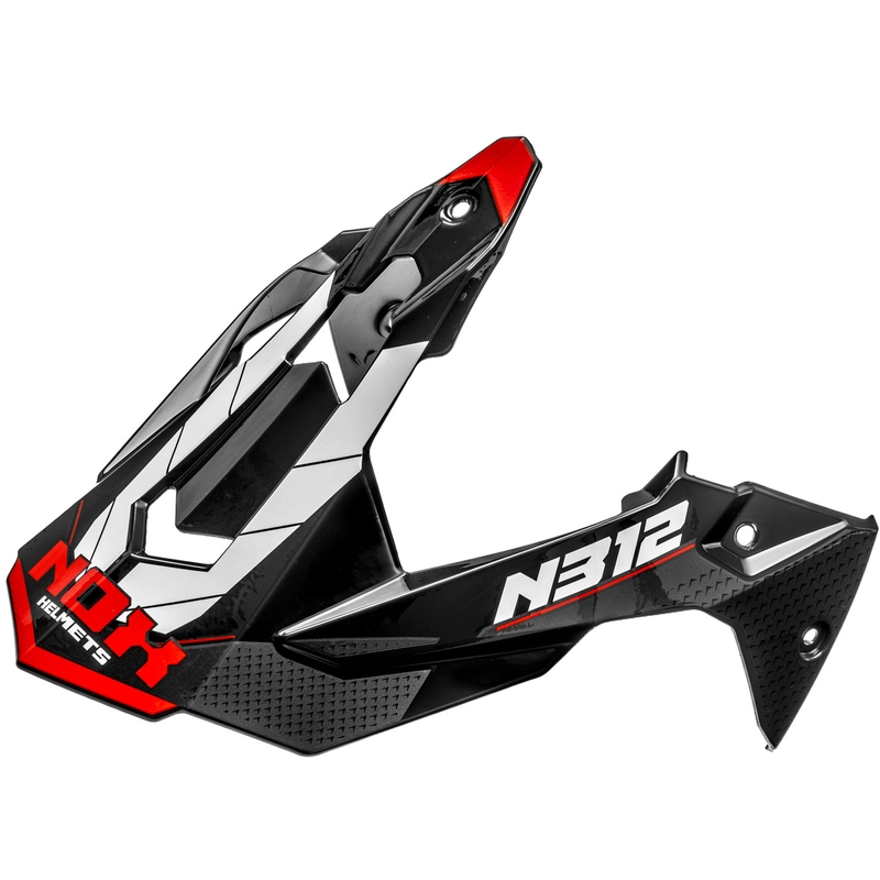 Kšilt pro helmy na motorku NOX N312 Vapor bílo-černo-červený
