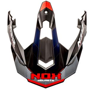Kšilt pro helmy na motorku NOX N312 Vapor černo-modro-červený