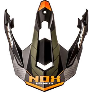 Kšilt pro helmy na motorku NOX N312 Vapor matný khaki-oranžový