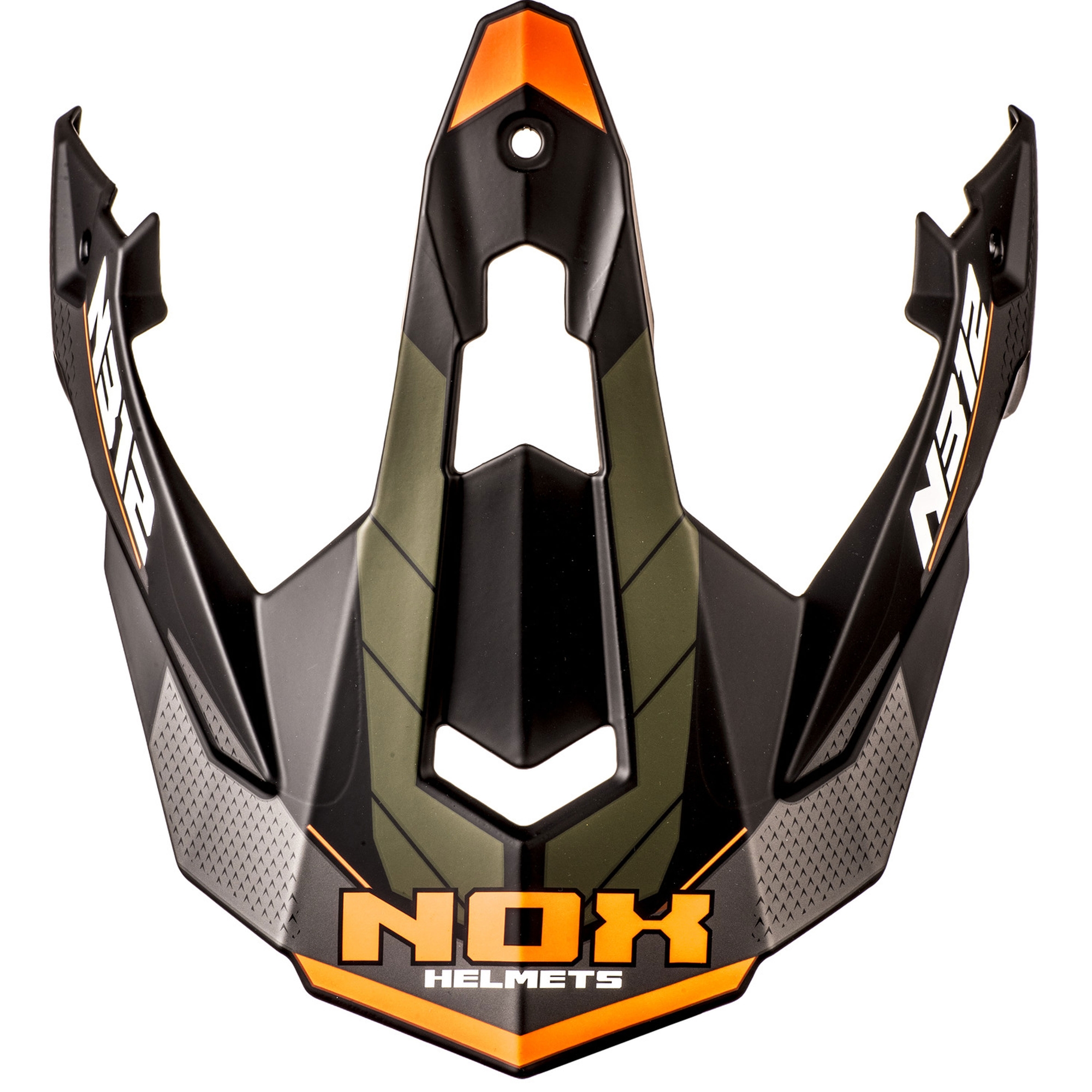 Kšilt pro helmy na motorku NOX N312 Vapor matný khaki-oranžový