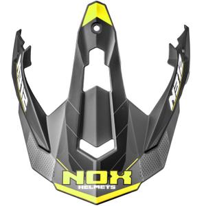 Kšilt pro helmy na motorku NOX N312 Vapor matný černo-žlutý