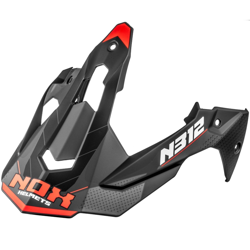 Kšilt pro helmy na motorku NOX N312 Vapor matný černo-červený