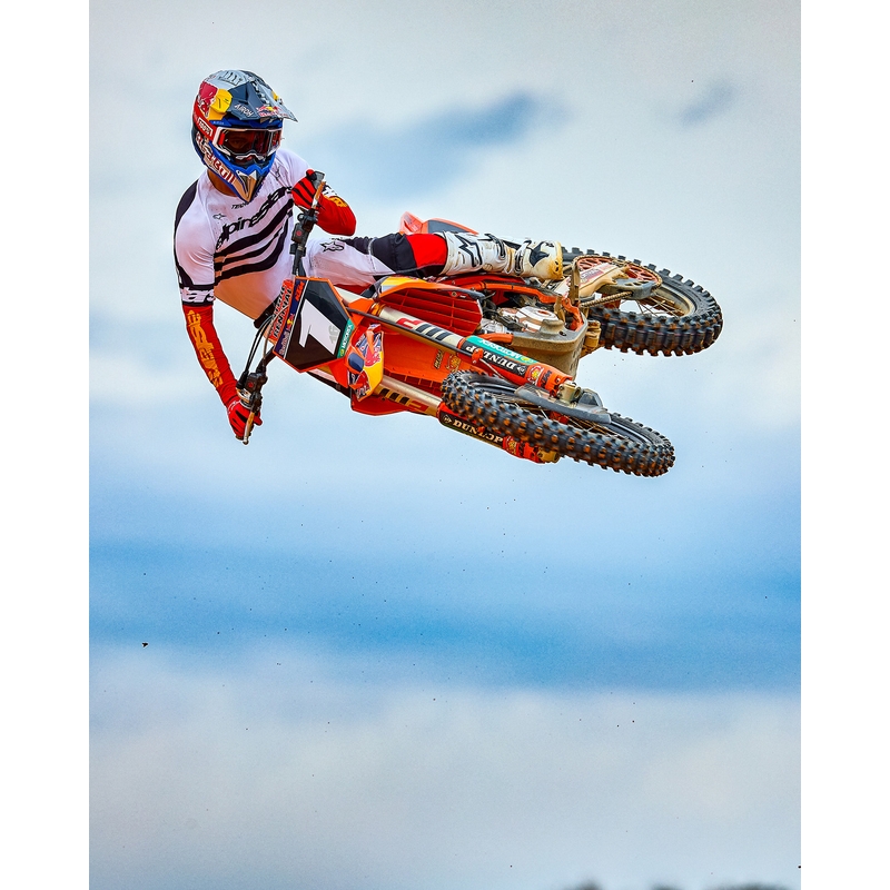 Motokrosový dres Alpinestars Techstar limitovaná edice Deep černo-bílo-fluo červeno-oranžový