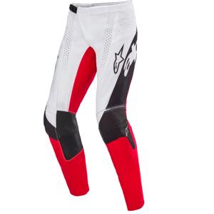 Motokrosové kalhoty Alpinestars Techstar limitovaná edice Deep černo-bílo-fluo červeno-oranžové