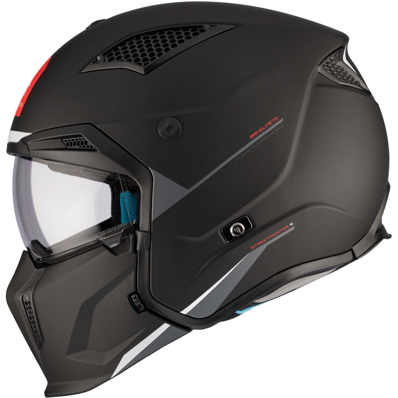 Otevřená přilba s maskou MT Streetfighter SV S Solid A1 černá matná