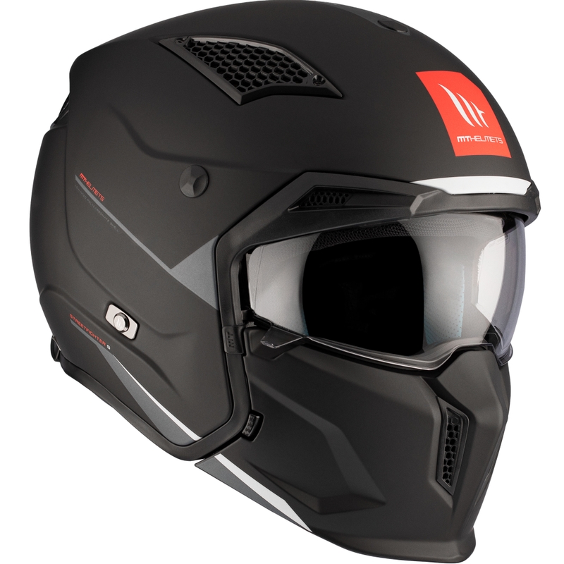 Otevřená přilba s maskou MT Streetfighter SV S Solid A1 černá matná