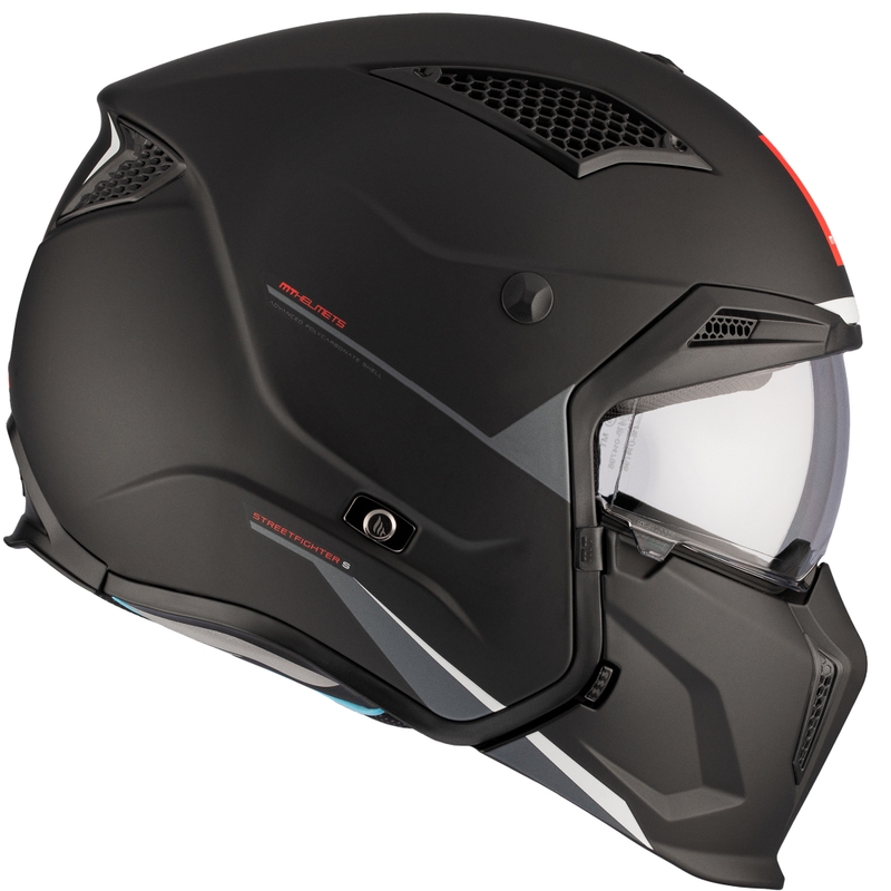 Otevřená přilba s maskou MT Streetfighter SV S Solid A1 černá matná