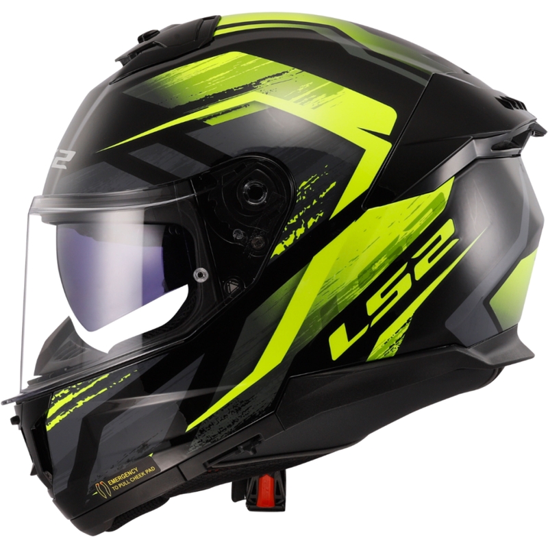 Integrální přilba na motorku LS2 FF808 Stream II Fury černo-fluo žlutá