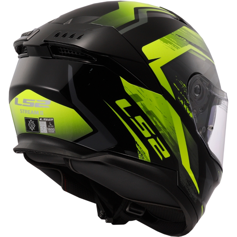 Integrální přilba na motorku LS2 FF808 Stream II Fury černo-fluo žlutá