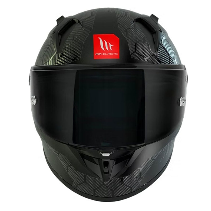 Integrální přilba na motorku MT KRE+ Carbon Solid A11 černá lesklá