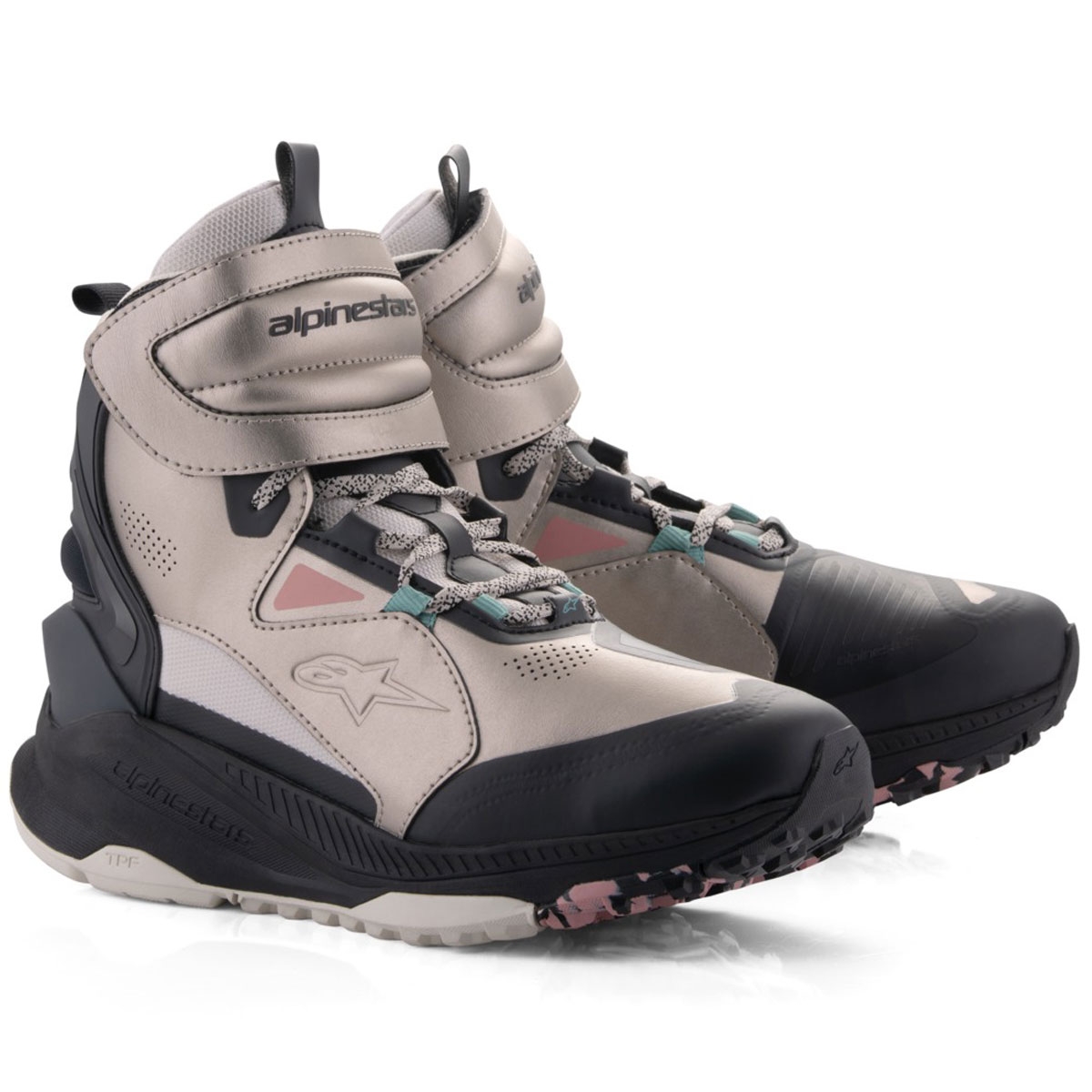 Boty na motorku Alpinestars Speedstreet béžovo-korálovo-černo-modré Velikost: 37,5