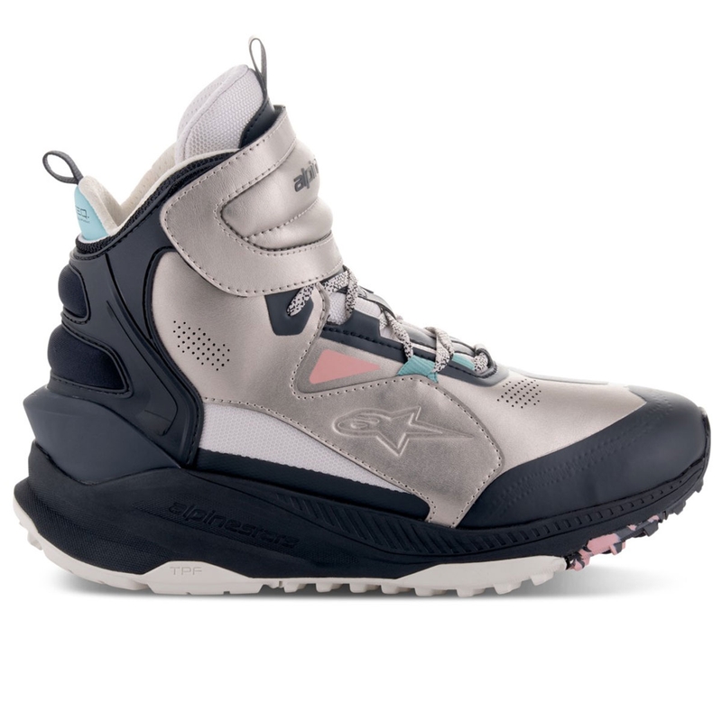 Boty na motorku Alpinestars Speedstreet béžovo-korálovo-černo-modré