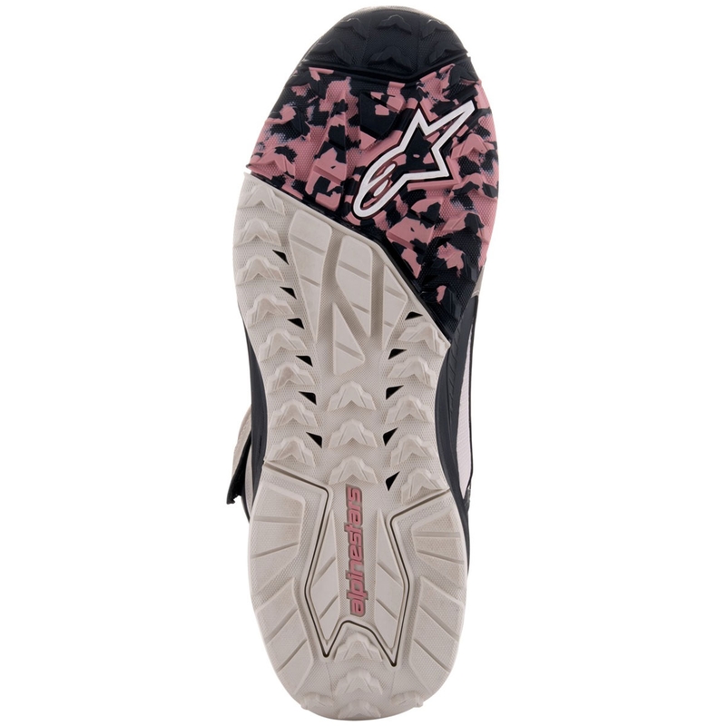 Boty na motorku Alpinestars Speedstreet béžovo-korálovo-černo-modré