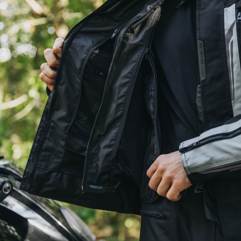 Bunda na motorku Ozone Tour III černo-šedo-fluo žlutá