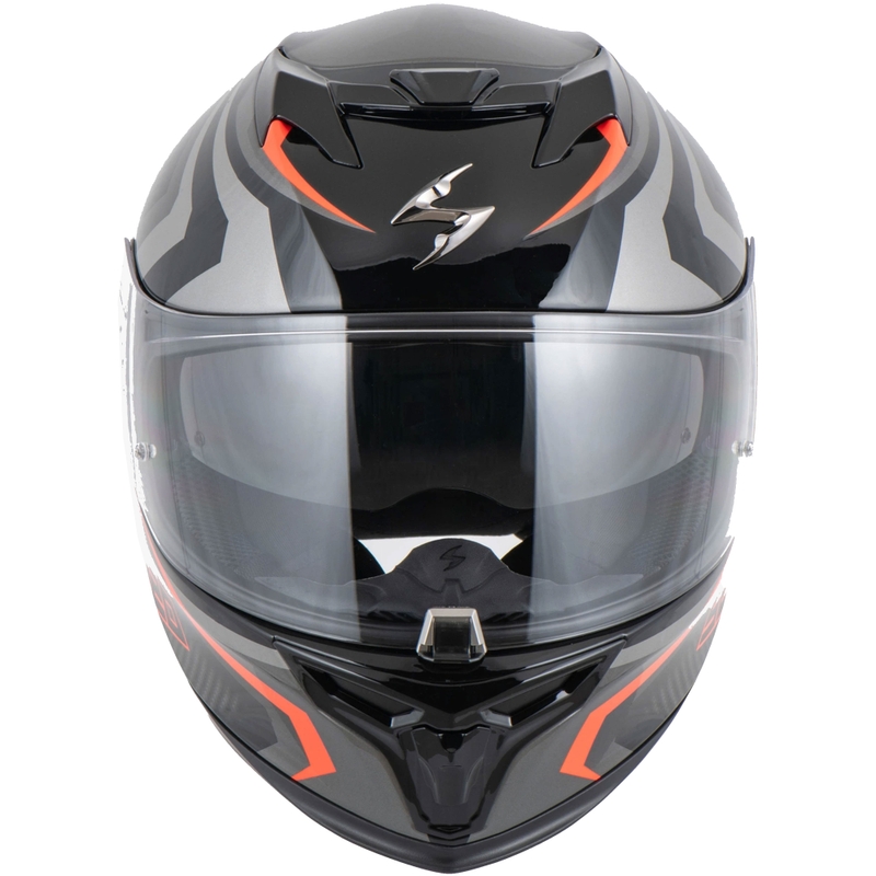 Integrální helma na motorku Scorpion EXO-520 EVO AIR TERRA černo-stříbrno-červená