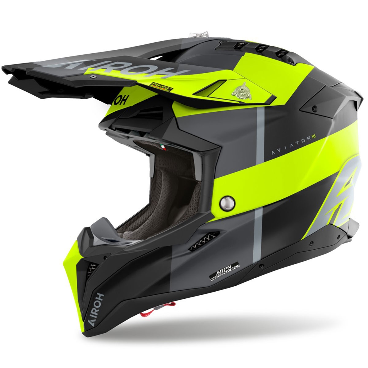 Motokrosová helma Airoh Aviator 3 Monarch matná žlutá Velikost: S