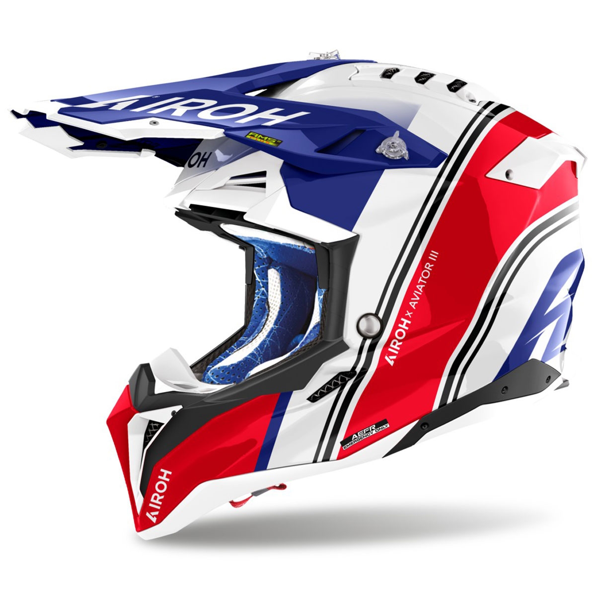 Motokrosová helma Airoh Aviator 3 Hima červená lesklá Velikost: L