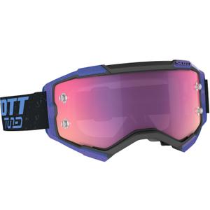 Motokrosové brýle Scott Fury CH černo-modré s zrcadlovým fialovým plexi