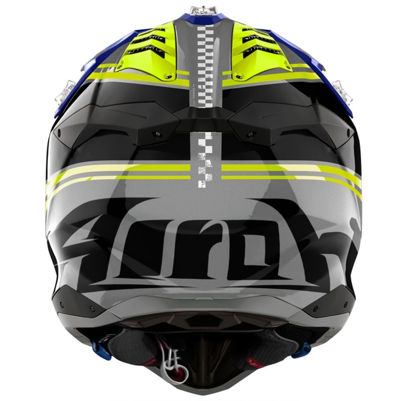 Motokrosová helma Airoh Aviator 3 Hima modrá lesklá