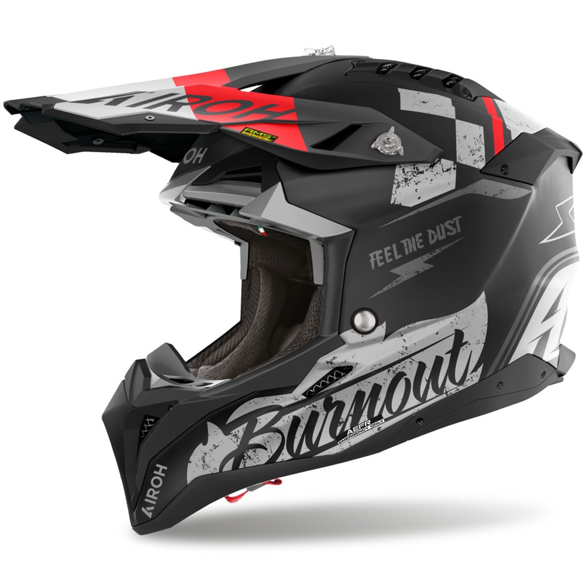 Motokrosová helma Airoh Aviator 3 Burnout černá matná Velikost: S