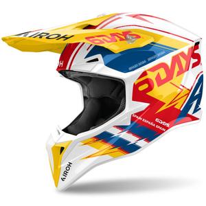 Motokrosová helma Airoh Wraaap Six Days Spain lesklá multicolor