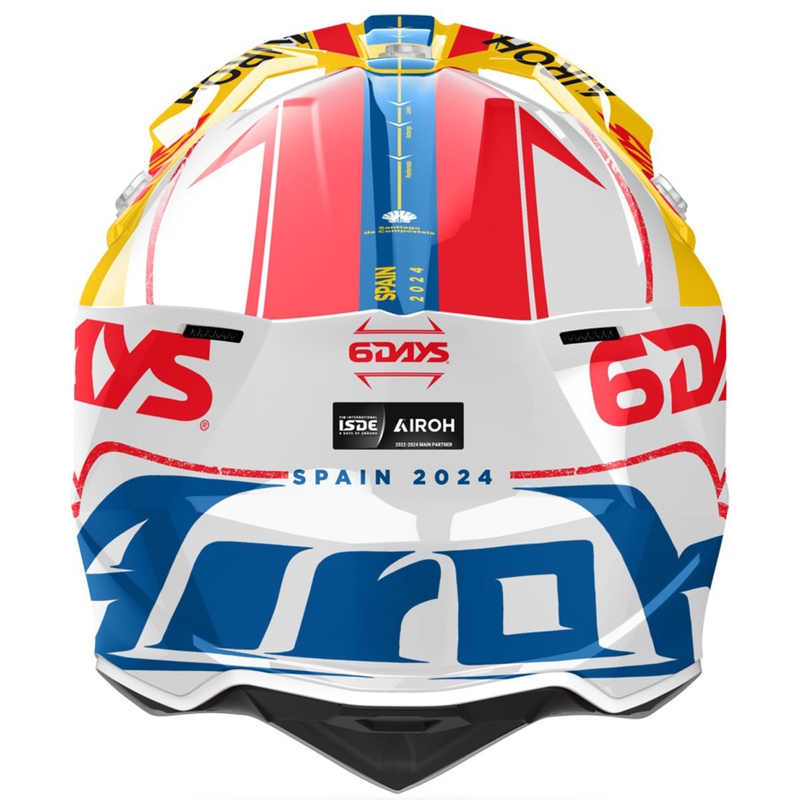 Motokrosová helma Airoh Wraaap Six Days Spain lesklá multicolor