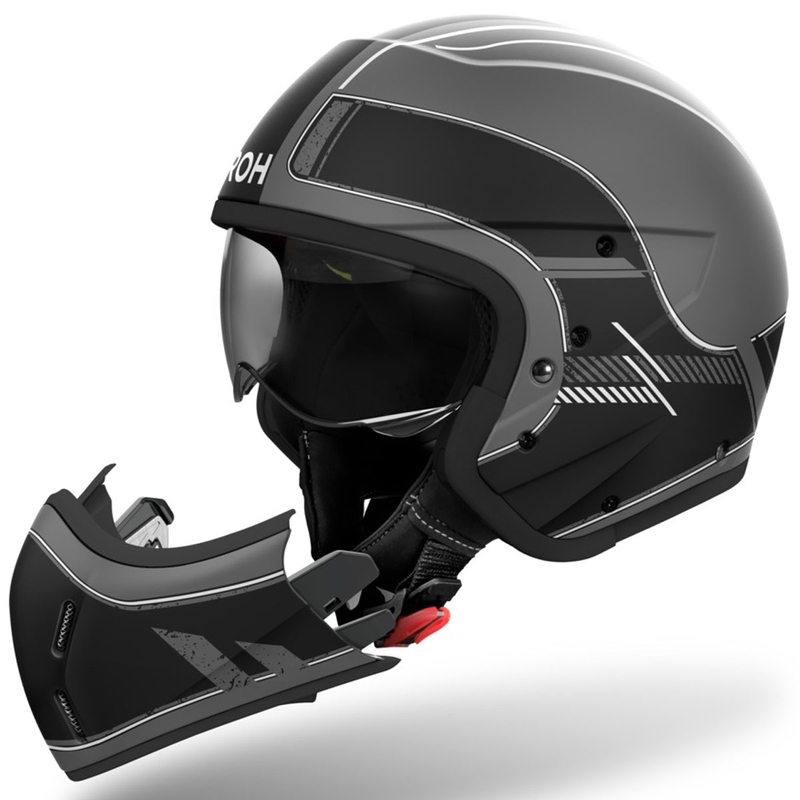 Modulární helma na motorku Airoh J110 Raster matná černá