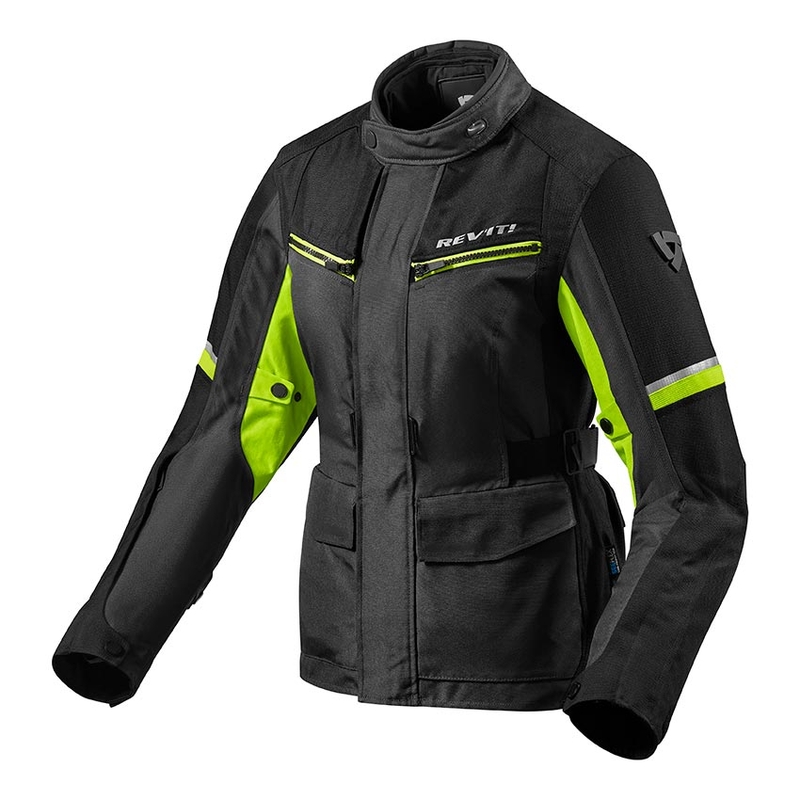 Dámská bunda na motorku Revit Outback 3 černá- fluo žlutá výprodej