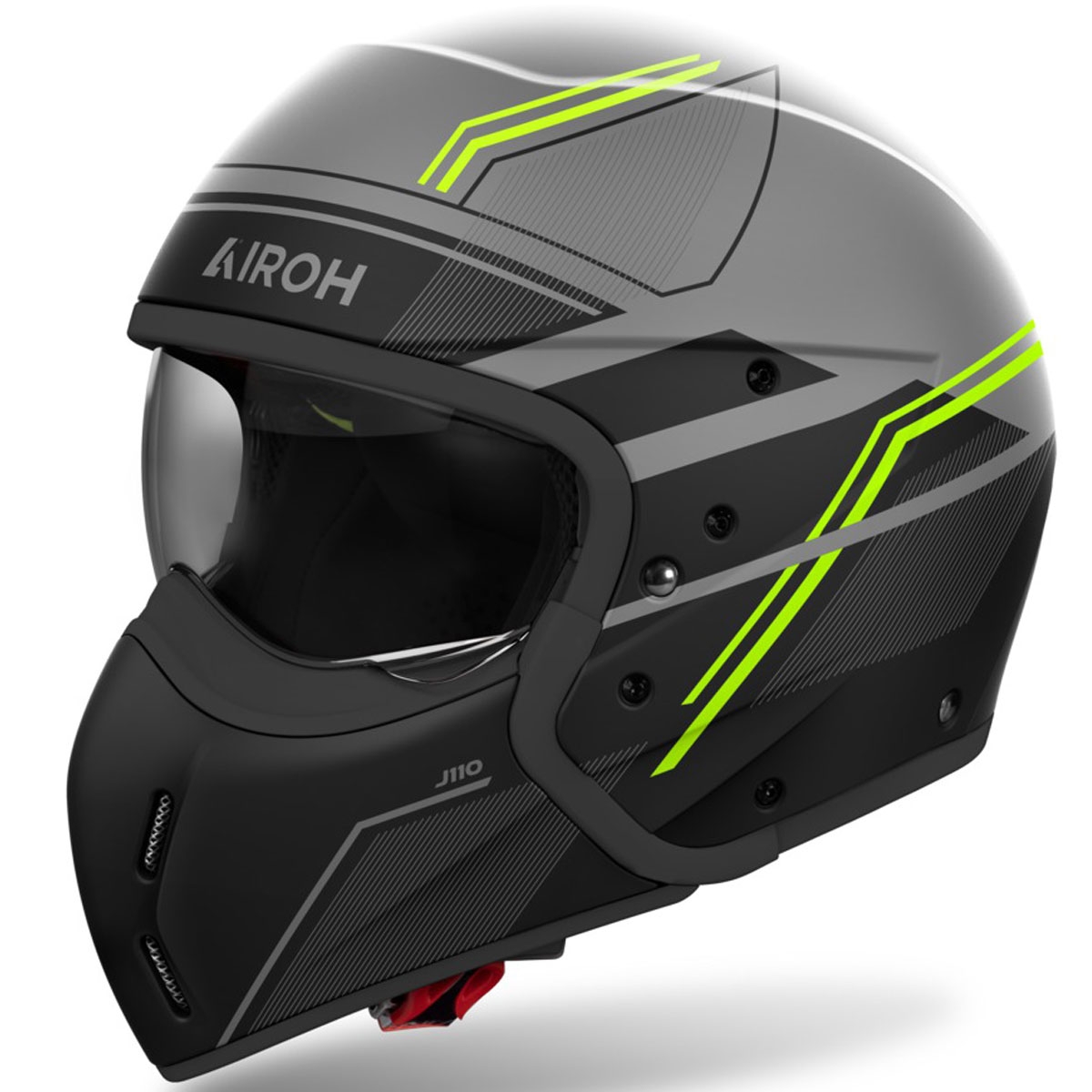 Modulární helma na motorku Airoh J110 Slim matná žlutá Velikost: XL