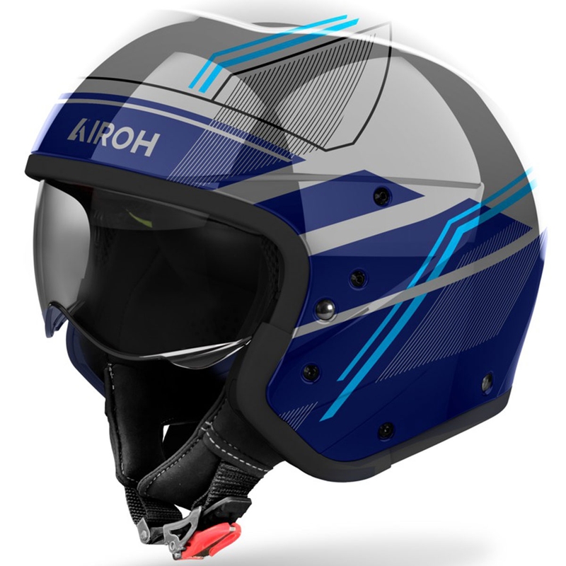 Modulární helma na motorku Airoh J110 Slim lesklá modrá