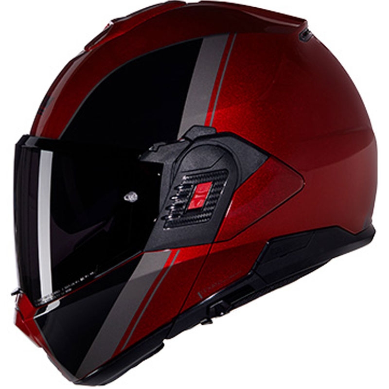 Překlápěcí helma na motorku Nolan N120-1 Verniciatura Speciale N-COM 344 černo-červená