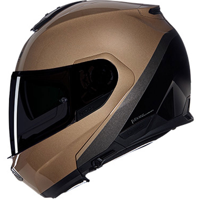Výklopná helma na motorku Nolan N100-6 Verniciatura Speciale N-COM 341 pískovo-černá