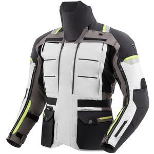 Bunda na motorku Rebelhorn Cubby V černo-šedo-fluo žlutá