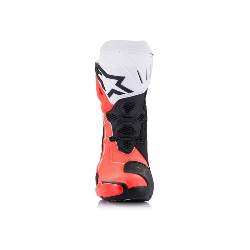 Boty na motorku Alpinestars Supertech R Vented černo-bílo-fluo červené - II. jakost