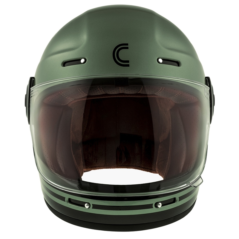 Integrální přilba na motorku Cassida Fibre Super Hooligan černo-zelená  - II. jakost