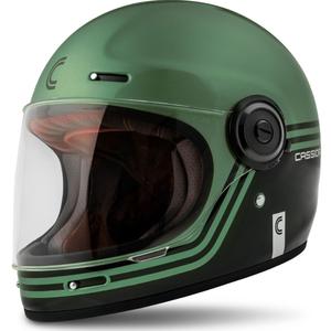Integrální přilba na motorku Cassida Fibre Super Hooligan černo-zelená  - II. jakost