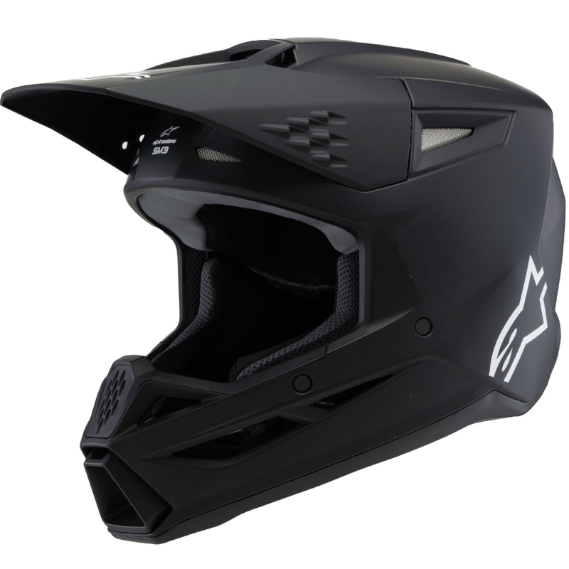 Dětská motokrosová přilba Alpinestars S-M3 Solid černá matná - II. jakost