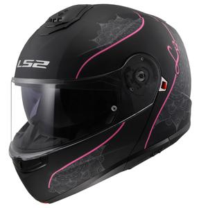 Vyklápěcí přilba LS2 FF908 Strobe II Lux černo-růžová - II. jakost