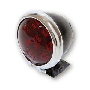 Zadní světlo na motorku Highsider Smart Bates Style LED černo-chromované